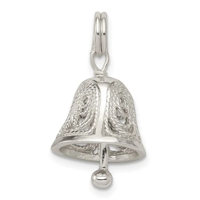 Sterling Silver Bell Charm TreasureFineJewelers Rings