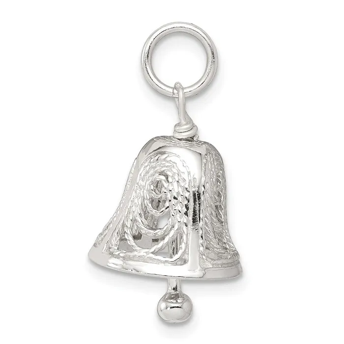 Sterling Silver Bell Charm TreasureFineJewelers Rings