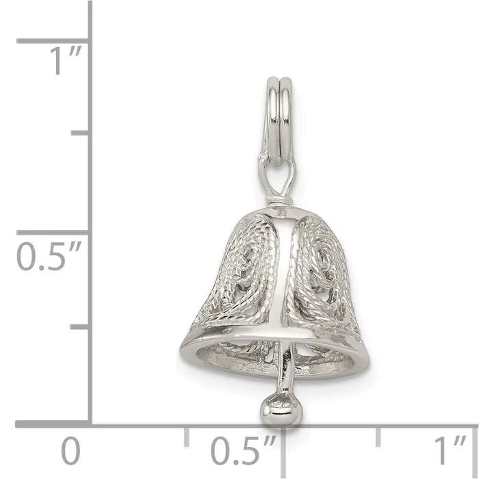 Sterling Silver Bell Charm TreasureFineJewelers Rings