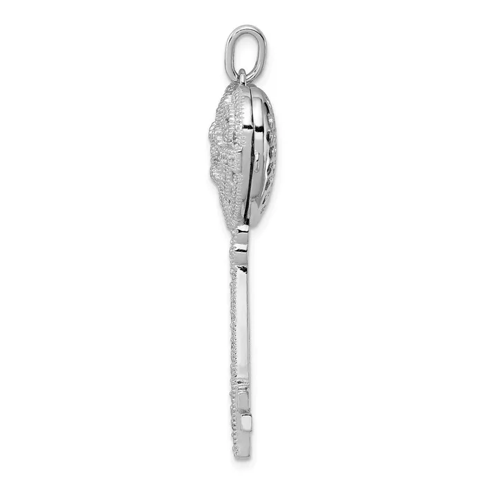 Sterling Silver CZ Heart Key Locket TreasureFineJewelers Rings