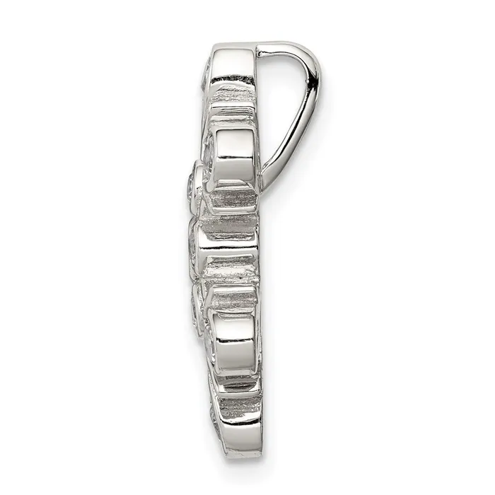 Sterling Silver CZ Snowflake Chain Slide TreasureFineJewelers Rings