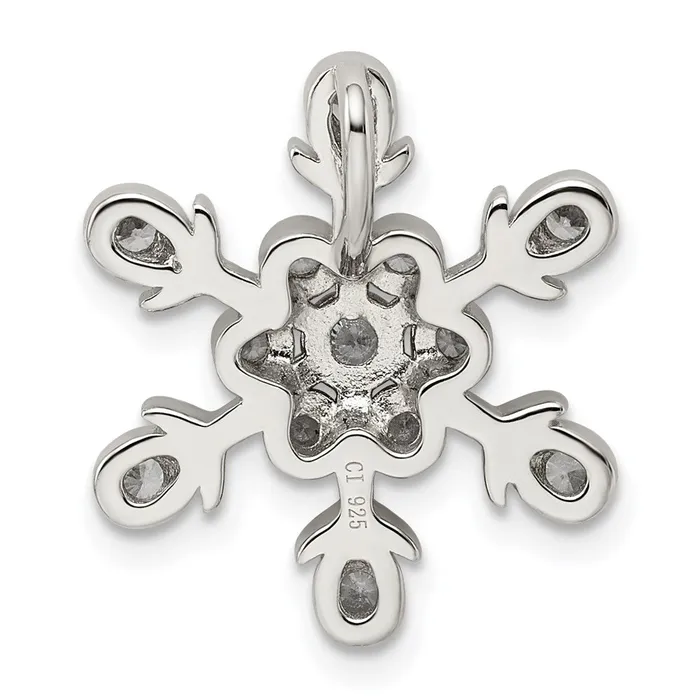 Sterling Silver CZ Snowflake Chain Slide TreasureFineJewelers Rings
