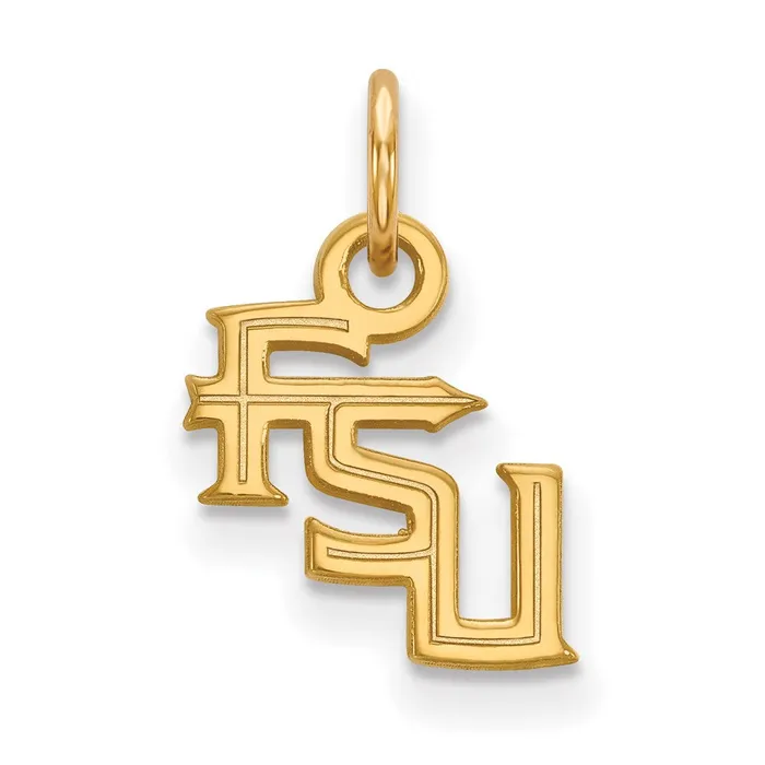 Sterling Silver Goldplated Florida State University FSU Extra Small Pendant TreasureFineJewelers Necklaces