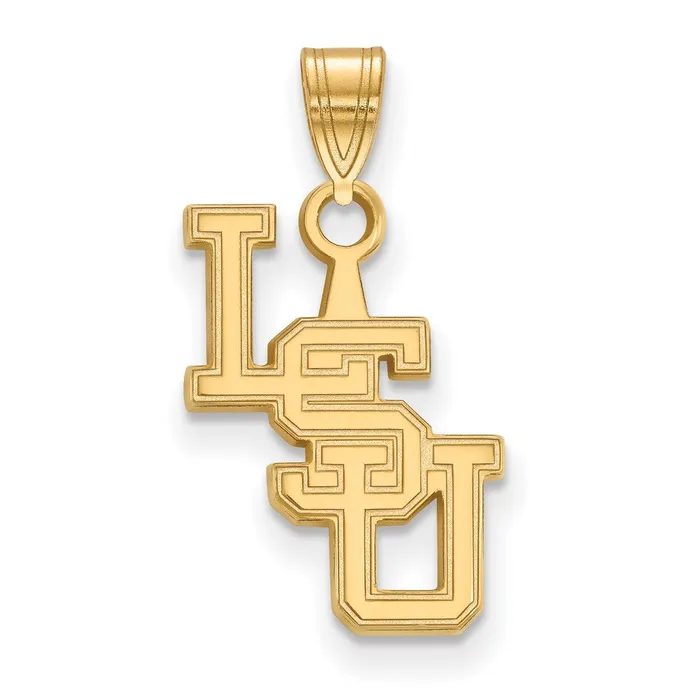 Sterling Silver Goldplated Louisiana State University LSU Small Pendant TreasureFineJewelers Necklaces