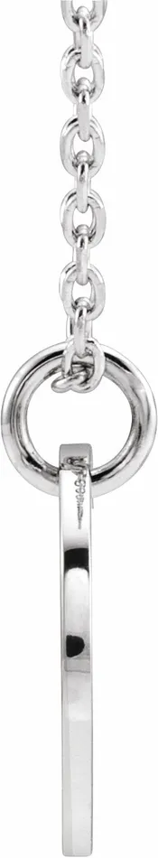 Sterling Silver Initial N 10 mm Disc 1618 Necklace TreasureFineJewelers Necklaces