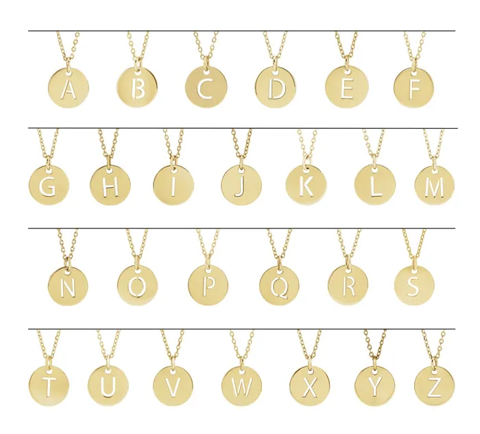 Sterling Silver Initial N 10 mm Disc 1618 Necklace TreasureFineJewelers Necklaces
