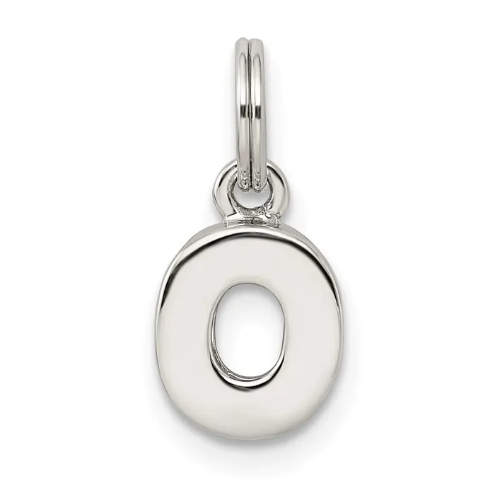 Sterling Silver Letter O Initial Charm TreasureFineJewelers Necklaces