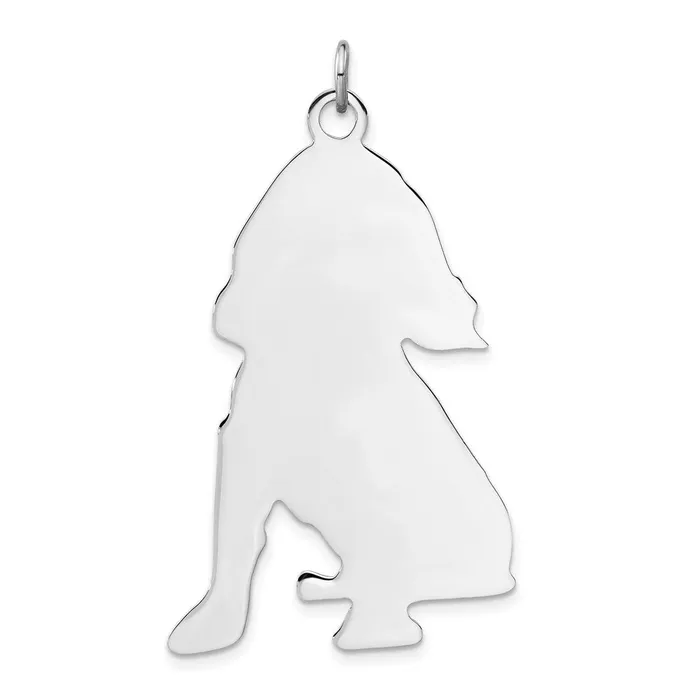 Sterling Silver Polished Engraveable Medium Cocker Spaniel Disc Charm TreasureFineJewelers Rings Sterling Silver Polished Engraveable Medium Cocker Spaniel Disc Charm TreasureFineJewelers Rings