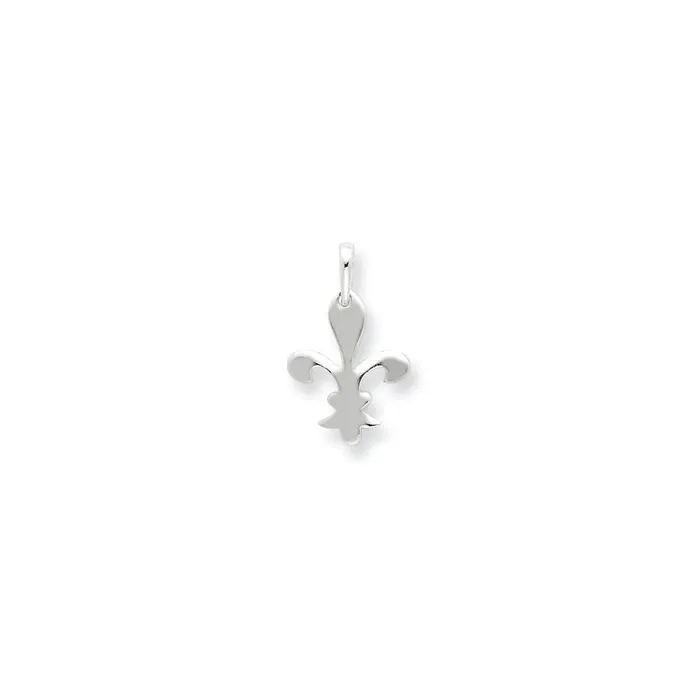 Sterling Silver Polished Fleur De Lis Dangle Pendant TreasureFineJewelers Necklaces Sterling Silver Polished Fleur De Lis Dangle Pendant TreasureFineJewelers Necklaces