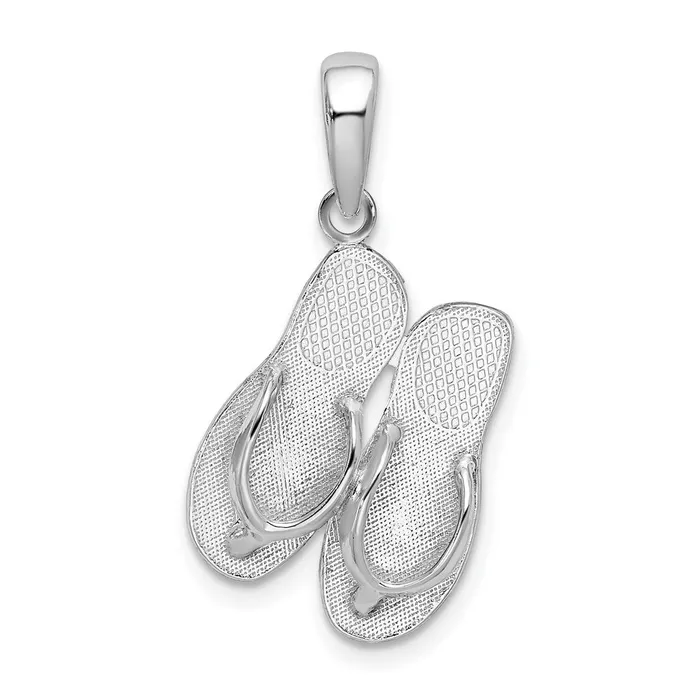 Sterling Silver Polished Hilton Head Island Flip Flop Pendant TreasureFineJewelers Necklaces Sterling Silver Polished Hilton Head Island Flip Flop Pendant TreasureFineJewelers Necklaces