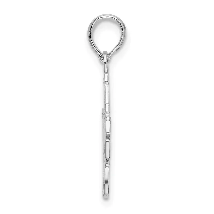 Sterling Silver Polished I LOVE YOU Pendant TreasureFineJewelers Necklaces