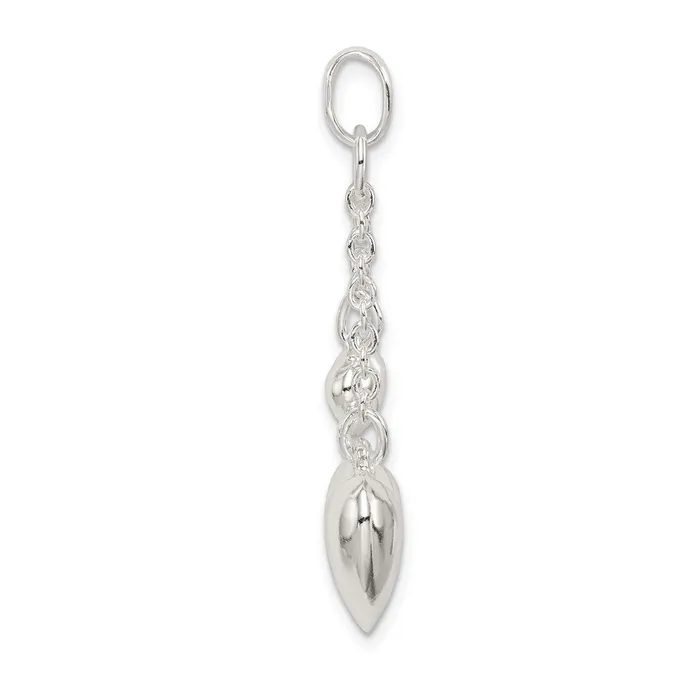 Sterling Silver Polished Puffed Heart Pendant TreasureFineJewelers Necklaces