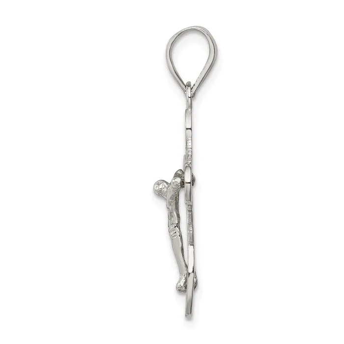 Sterling Silver Polished Small Crucifix Pendant TreasureFineJewelers Necklaces