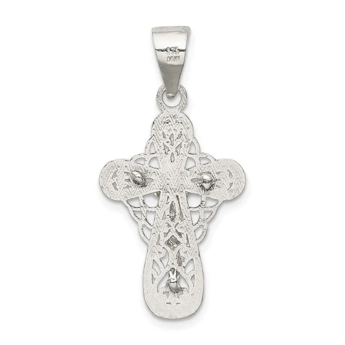 Sterling Silver Polished Small Crucifix Pendant TreasureFineJewelers Necklaces
