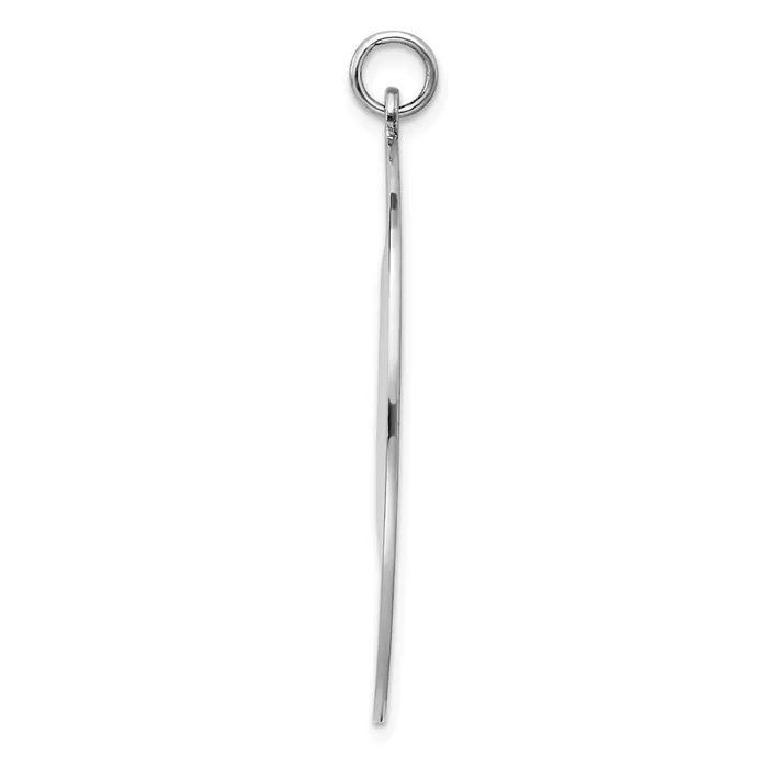 Sterling Silver Rhodplated Eng Rnd Polish FrontBack Disc Charm TreasureFineJewelers Rings