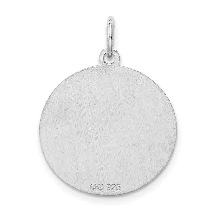 Sterling Silver Rhodiumplated Brocaded Letter G Initial Charm TreasureFineJewelers Necklaces