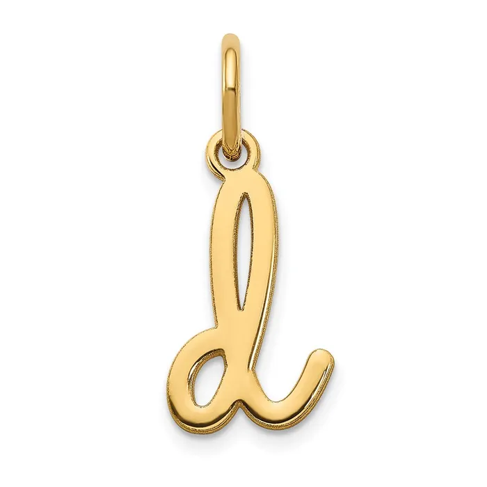 Sterling Silver Rhodiumplated Lower case Letter D Initial Charm TreasureFineJewelers Necklaces