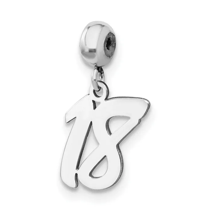 Sterling Silver Rhodiumplated MeMi 18 Charm TreasureFineJewelers Rings