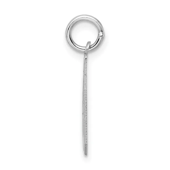Sterling SilverRhodiumplated Polished Number 60 Charm TreasureFineJewelers Rings