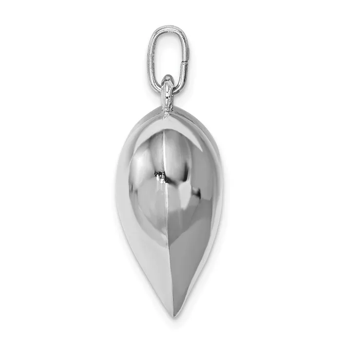 Sterling Silver Rhodiumplated Puffed Heart Pendant TreasureFineJewelers Necklaces