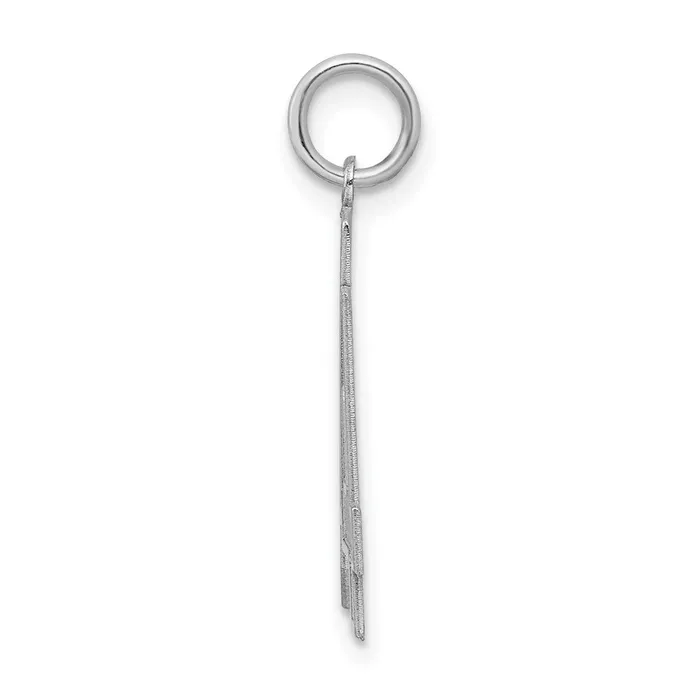 Sterling SilverRhodiumplated Satin Number 54 Charm TreasureFineJewelers Rings