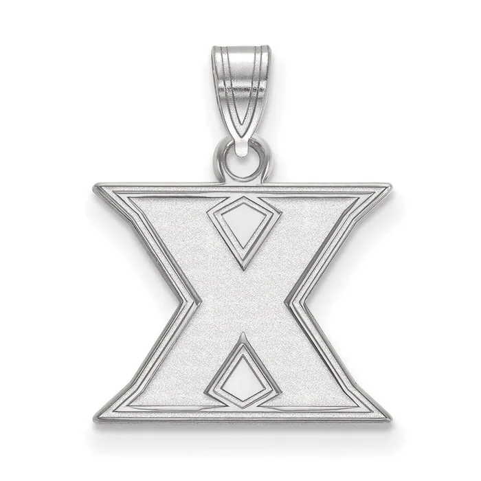 Sterling Silver Rhodiumplated Xavier University Letter X Small Pendant TreasureFineJewelers Necklaces