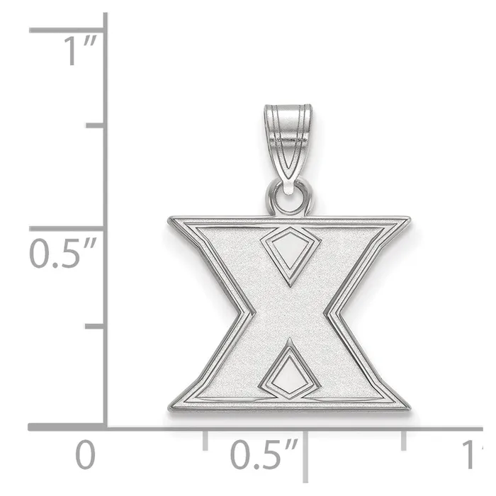 Sterling Silver Rhodiumplated Xavier University Letter X Small Pendant TreasureFineJewelers Necklaces
