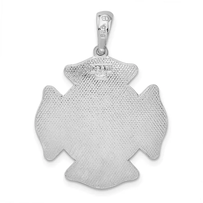 Sterling Silver St Florian Fire Dept Medal Pendant TreasureFineJewelers Necklaces