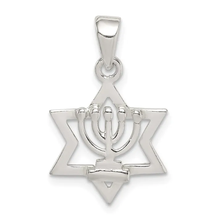 Sterling Silver Star of David Pendant TreasureFineJewelers Necklaces