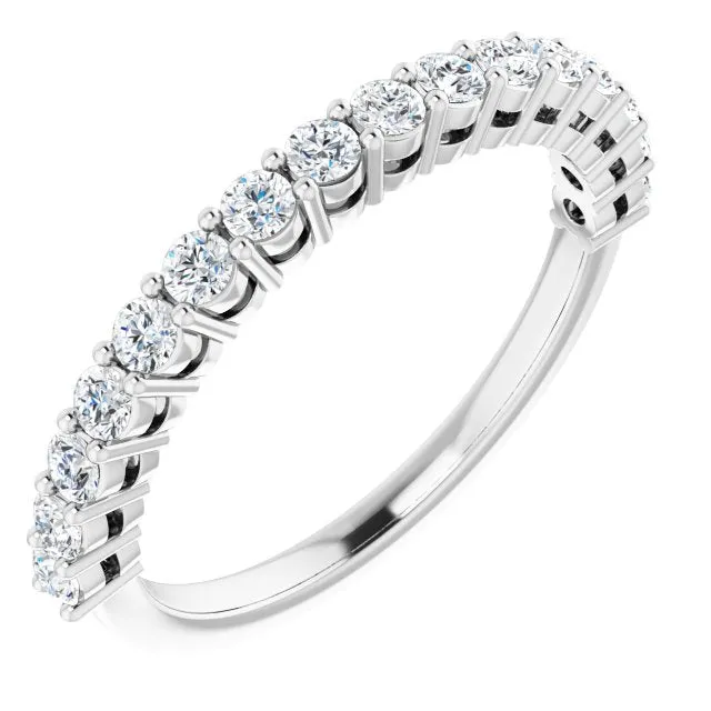 TreasureFineJeweler 14K White 12CTW Natural Diamond Anniversary Band Rings TreasureFineJeweler 14K White 12CTW Natural Diamond Anniversary Band Rings