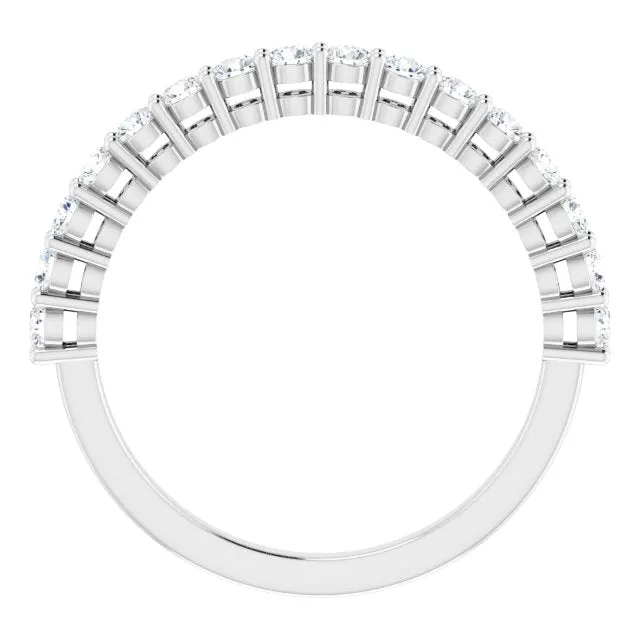 TreasureFineJeweler 14K White 12CTW Natural Diamond Anniversary Band Rings