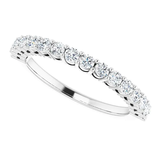 TreasureFineJeweler 14K White 12CTW Natural Diamond Anniversary Band Rings