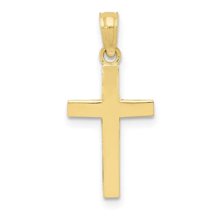 TreasureFineJewelers 10k Polished Cross Pendant Necklaces