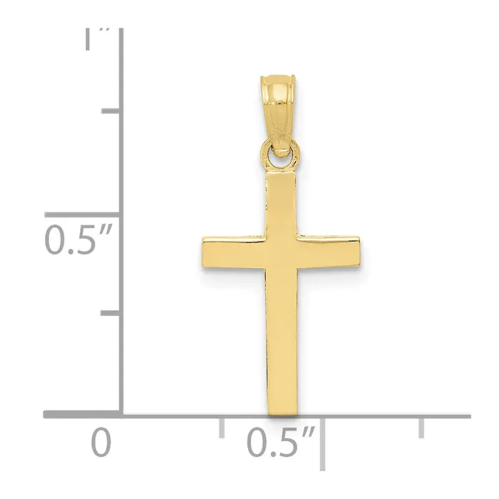 TreasureFineJewelers 10k Polished Cross Pendant Necklaces