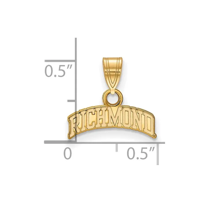 TreasureFineJewelers 10K Yellow Gold Gold University of Richmond Small Script Pendant PreStyled Sets
