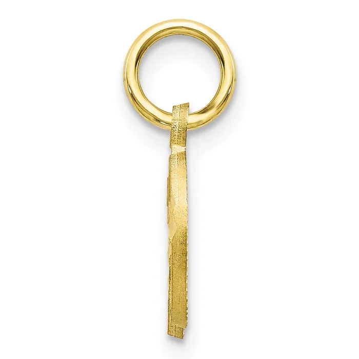 TreasureFineJewelers 10k Yellow Gold Initial D Charm Charm Necklaces