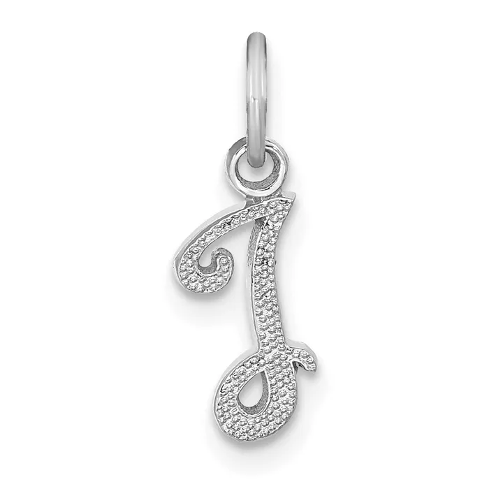 TreasureFineJewelers 10KW Initial I Charm Charm Necklaces