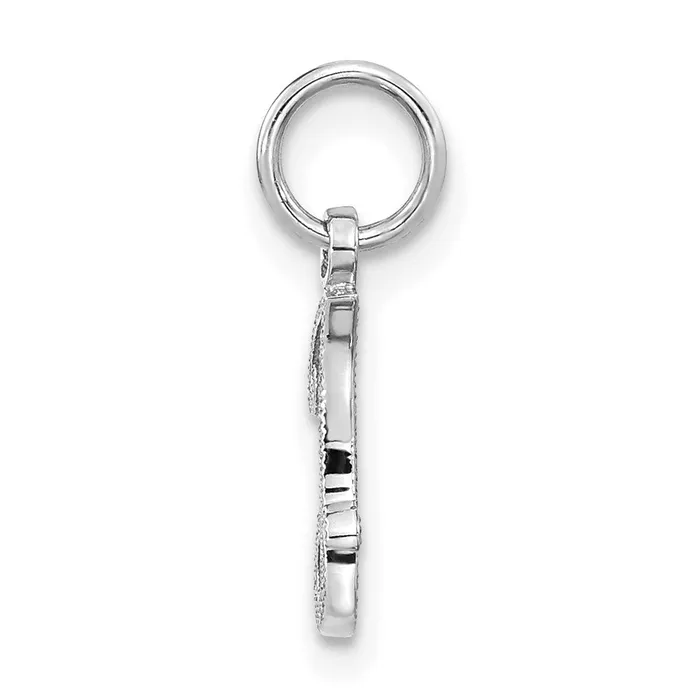TreasureFineJewelers 10KW Initial I Charm Charm Necklaces
