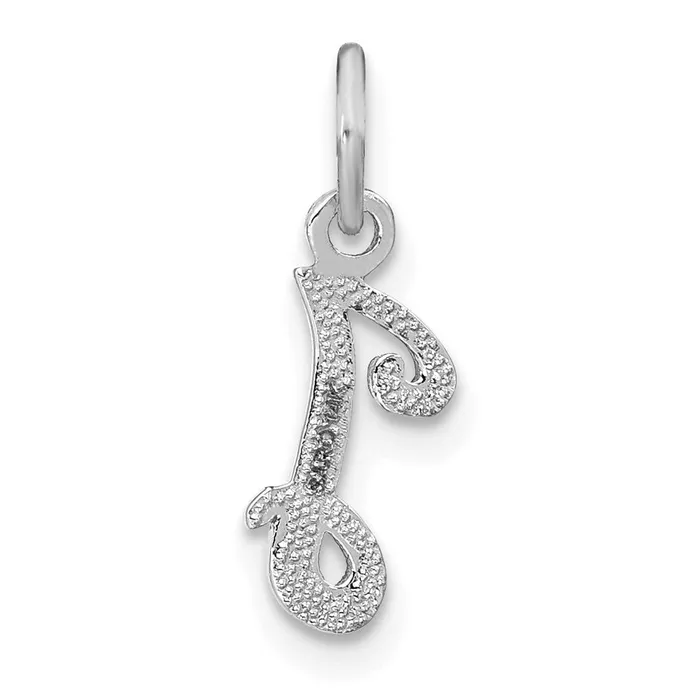 TreasureFineJewelers 10KW Initial I Charm Charm Necklaces