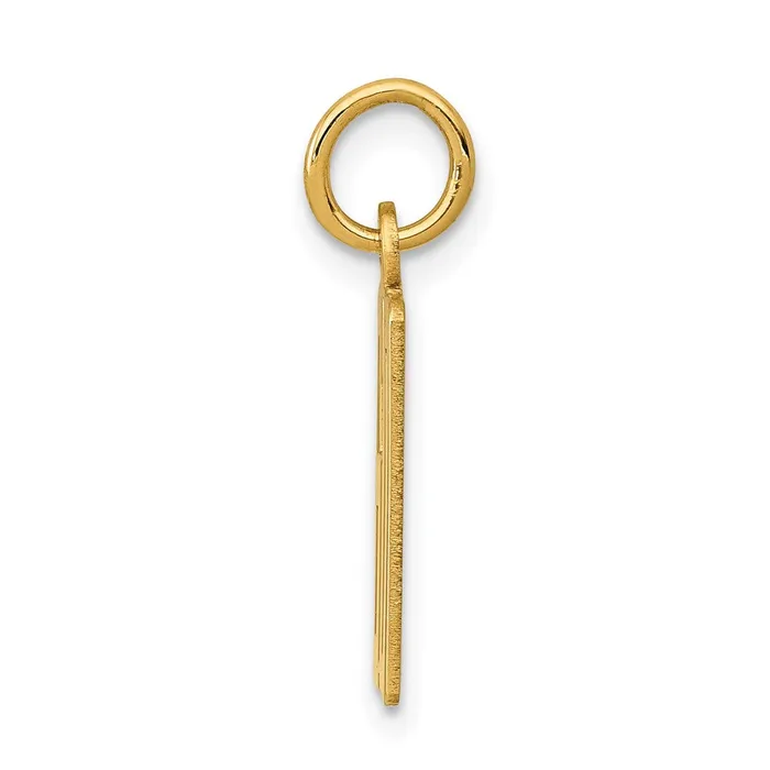 TreasureFineJewelers 14k Small Elongated Number 60 Charm Charm Necklaces