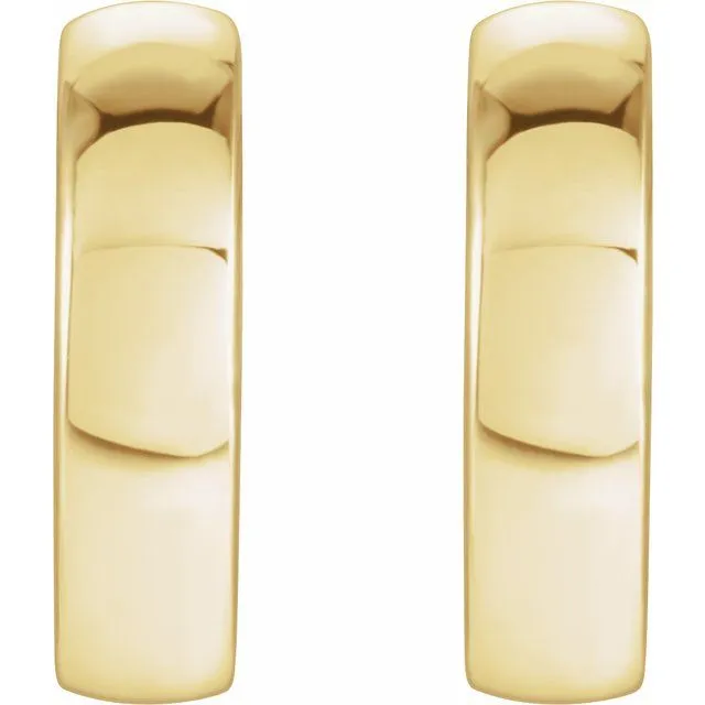 TreasureFineJewelers 14K Yellow Gold 95 mm Huggie Earrings Earrings