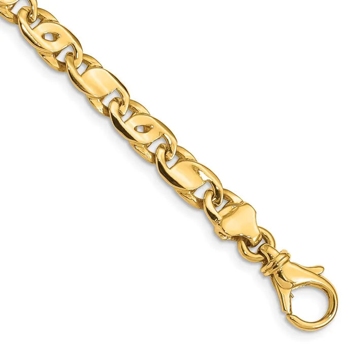 TreasureFineJewelers Bracelets 14k 580mm Polished Fancy Link Bracelet TreasureFineJewelers Bracelets 14k 580mm Polished Fancy Link Bracelet