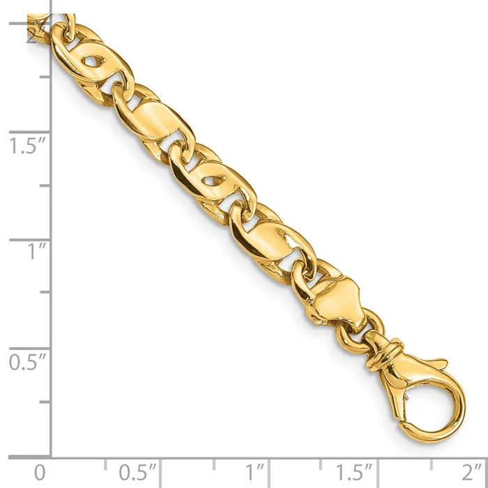 TreasureFineJewelers Bracelets 14k 580mm Polished Fancy Link Bracelet