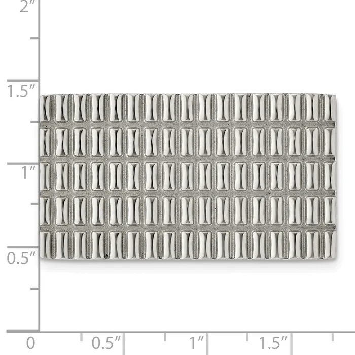 TreasureFineJewelers Bracelets Chisel Stainless Steel Polished and Textured Money Clip