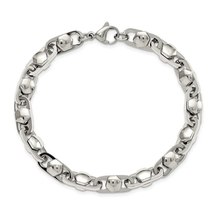 TreasureFineJewelers Bracelets Stainless Steel Polished 650mm 825in Bracelet