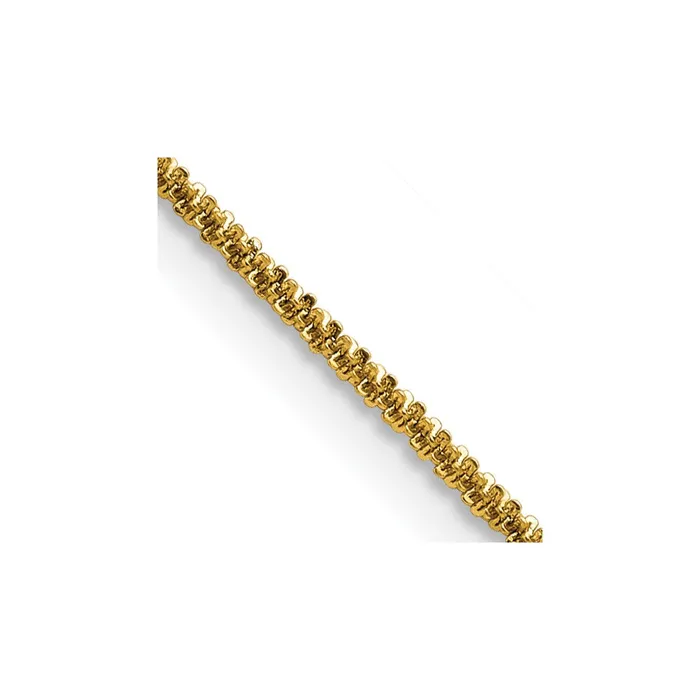 TreasureFineJewelers Bracelets Stainless Steel Polished Yellow IPplated 17mm Cyclone 20in Chain