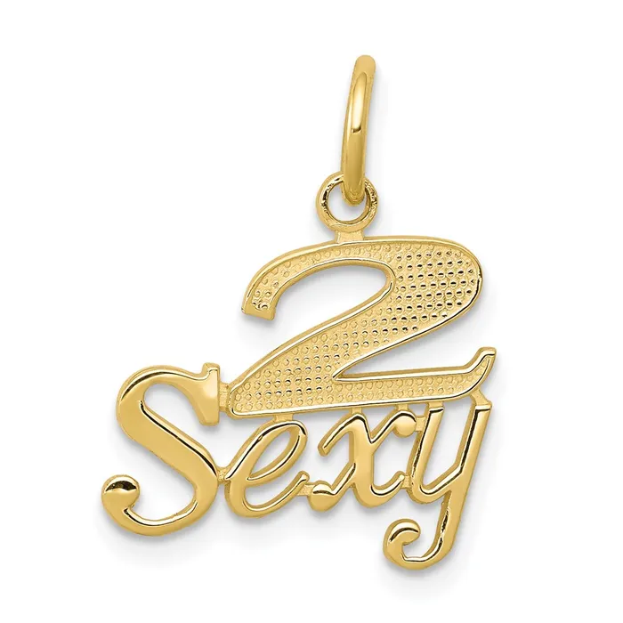 TreasureFineJewelers Charm Necklaces 10k Talking 2 SEXY Charm