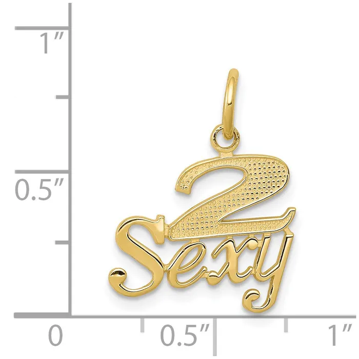 TreasureFineJewelers Charm Necklaces 10k Talking 2 SEXY Charm