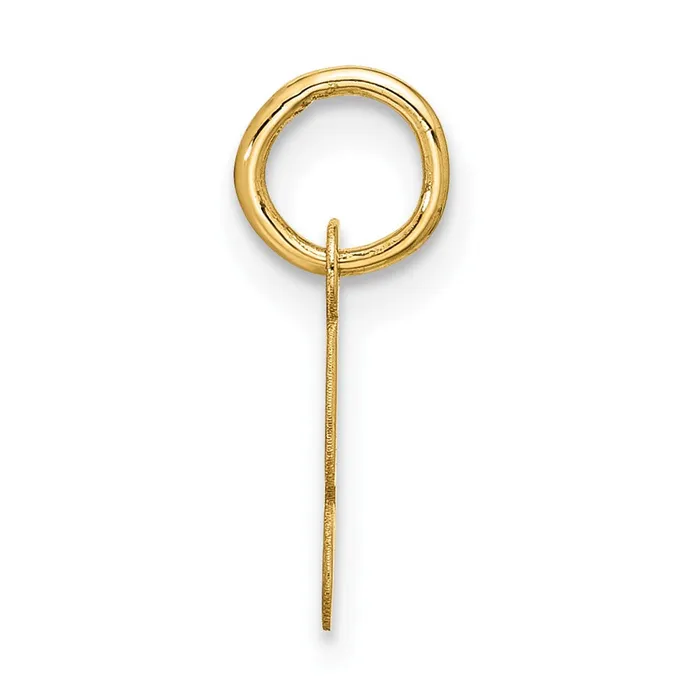 TreasureFineJewelers Charm Necklaces 10k Yellow Gold Small Script Initial S Charm