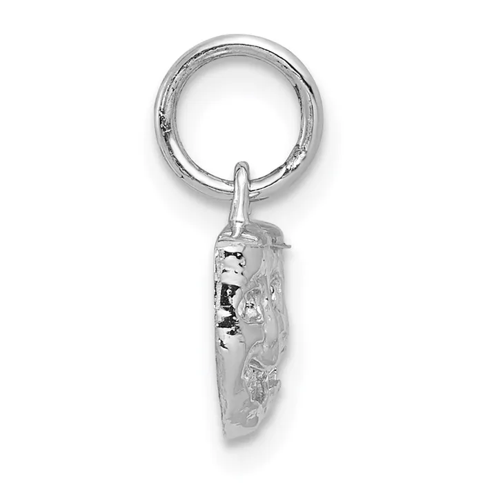 TreasureFineJewelers Charm Necklaces 14k White Gold Solid ComedyTragedy Charm